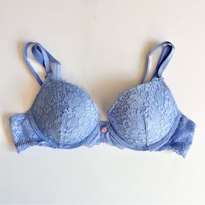 Victoria’s Secret Dream Angels Lace Push Up Bra Cameo Blue 34A